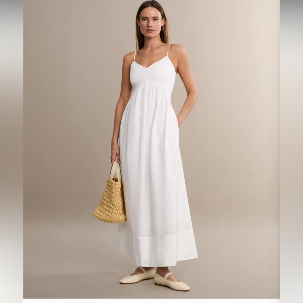 Jenni Kayne White Maxi Slip Dress